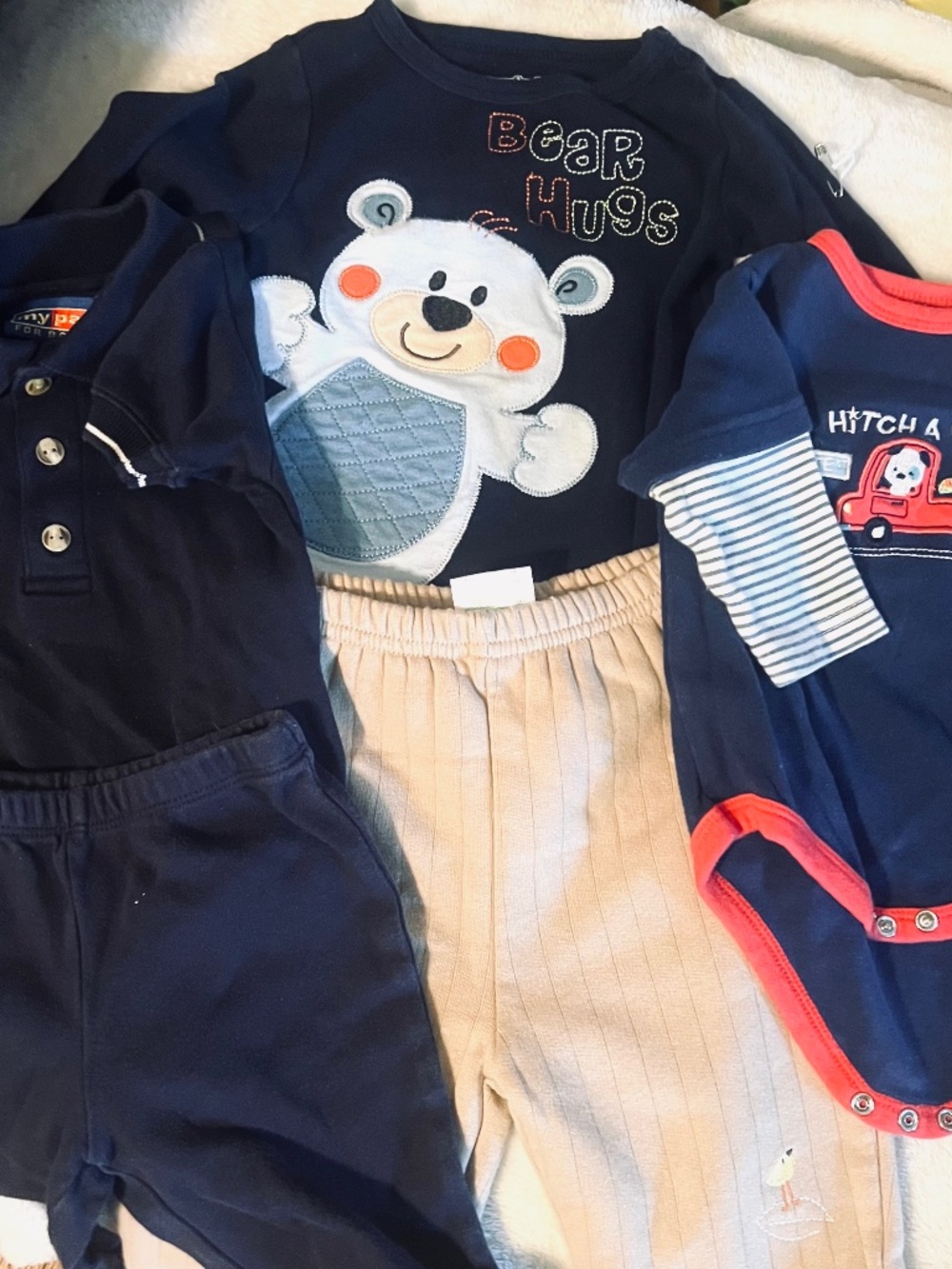 Baby Boy 3-6 Mo Lot Clothes Carters Bon Bebe